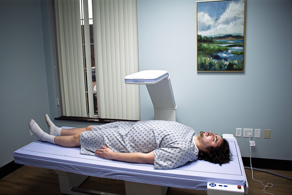 Patient Getting a DEXA Scan